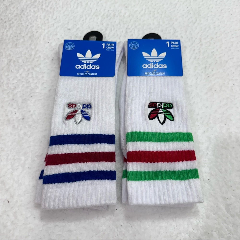 White Adidas Socks
